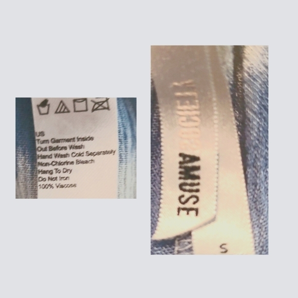Soft Pants Blue White Casual Elastic Waist - Picture 2 of 4